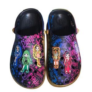 Crocs Limited Edition Rainbow High Cutie Crush Big Kid Glitter Platform, Size J4